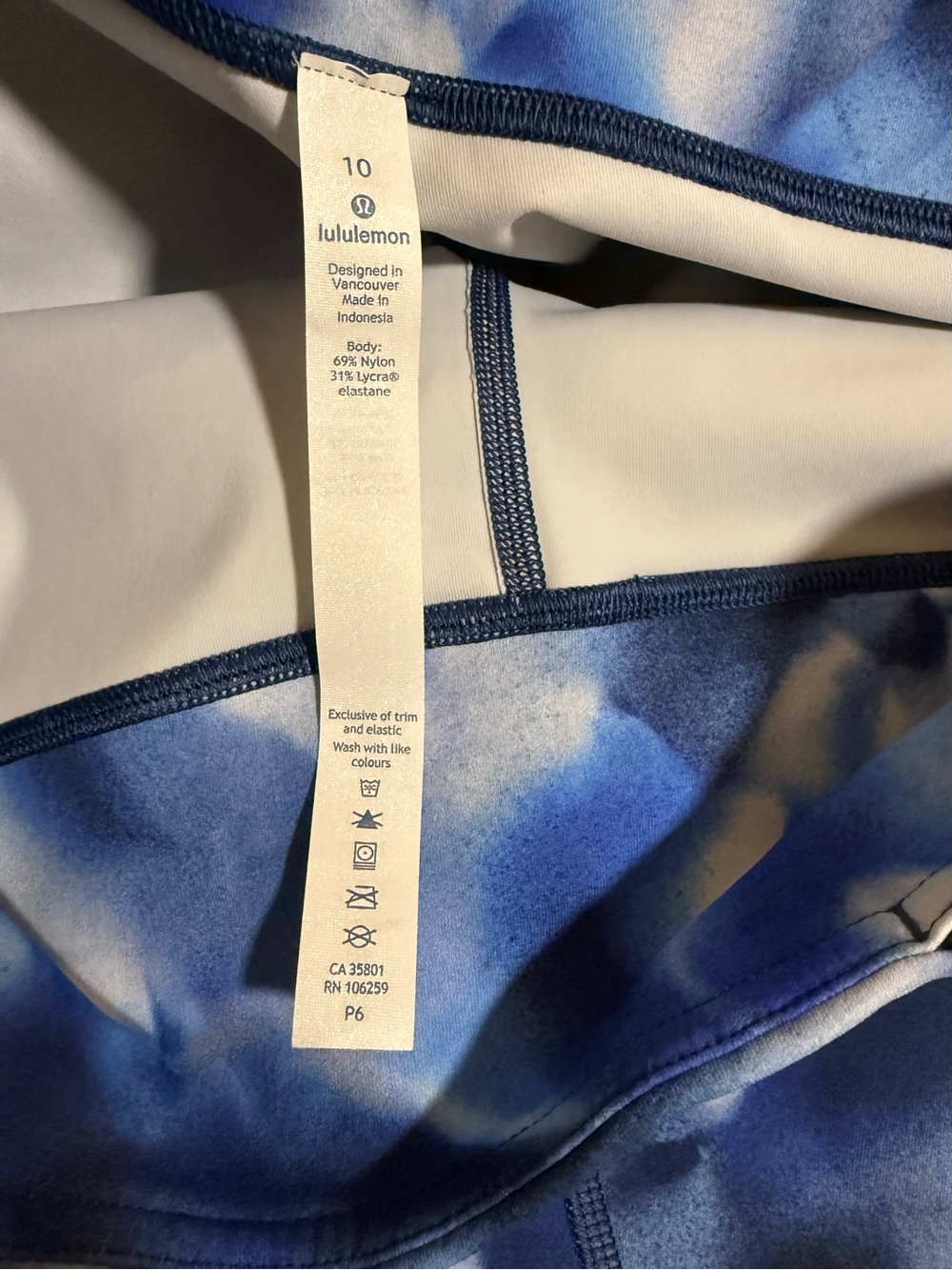 Lululemon athletica Blue Watercolor Print Leggings - Picture 4 of 5
